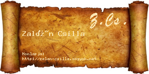 Zalán Csilla névjegykártya