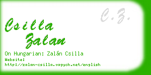 csilla zalan business card