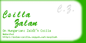 csilla zalan business card